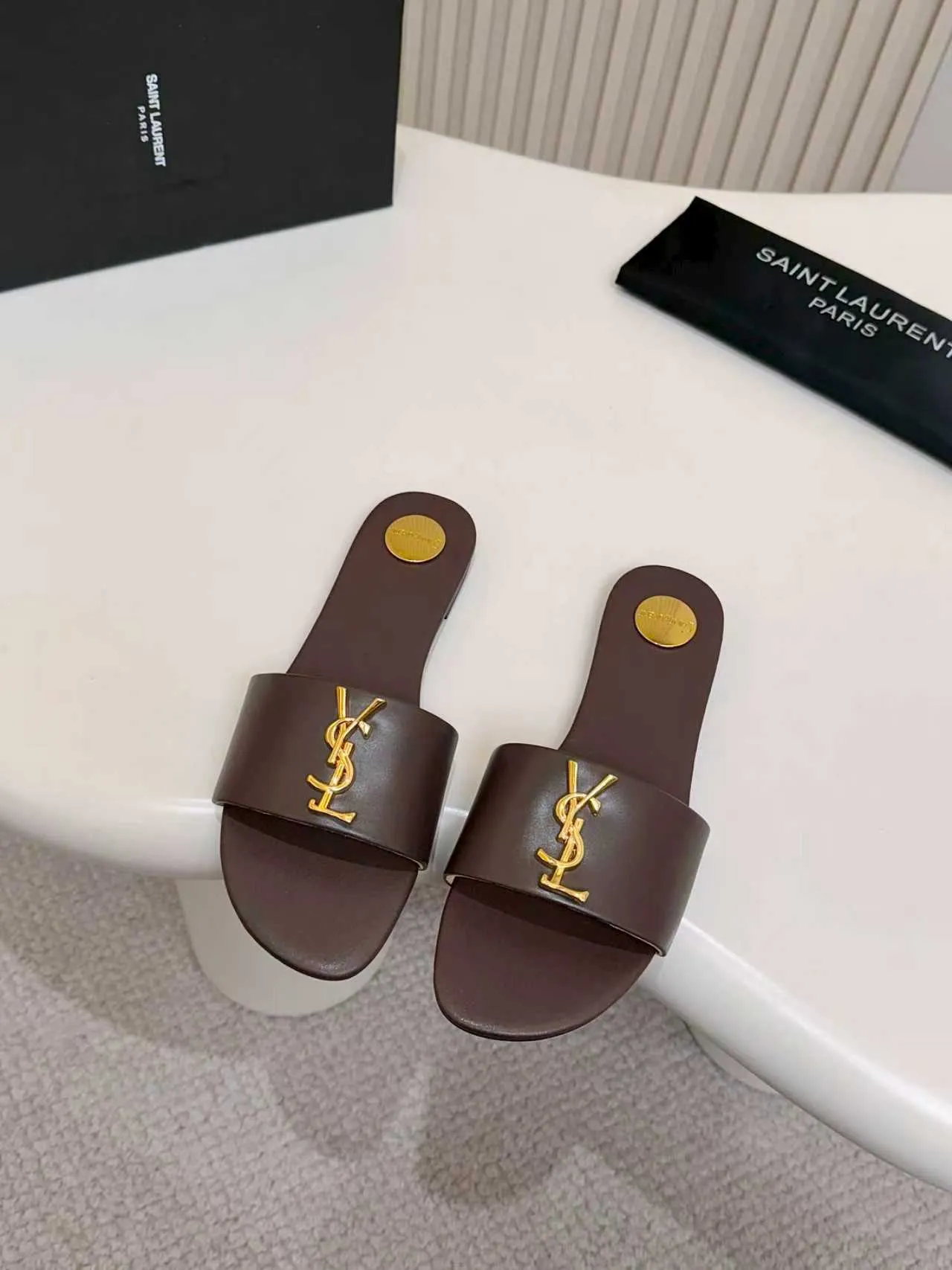 👟👟Ex-factory price 340👟👟 Genuine leather sole +40 YSL new model, upper cowhide leather lining sheepskin, size 35-44, rubber sole, genuine leather sole +40